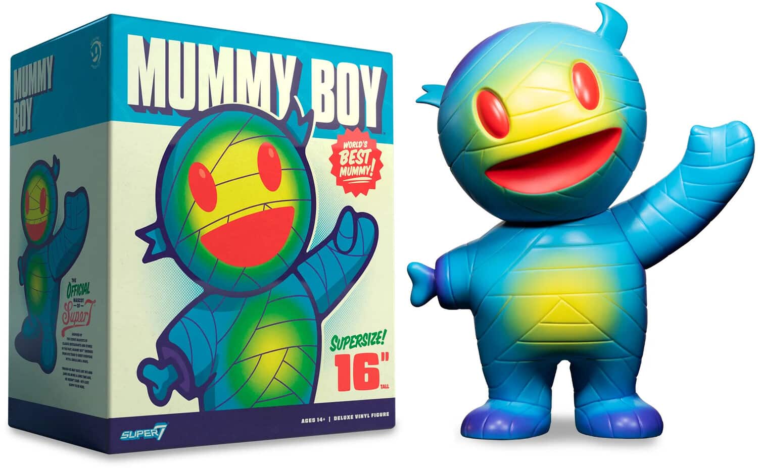 Super7 Supersize Vinyl - Mummy Boy (Blue/Yellow) - COLLECTABLES - Multicolor
