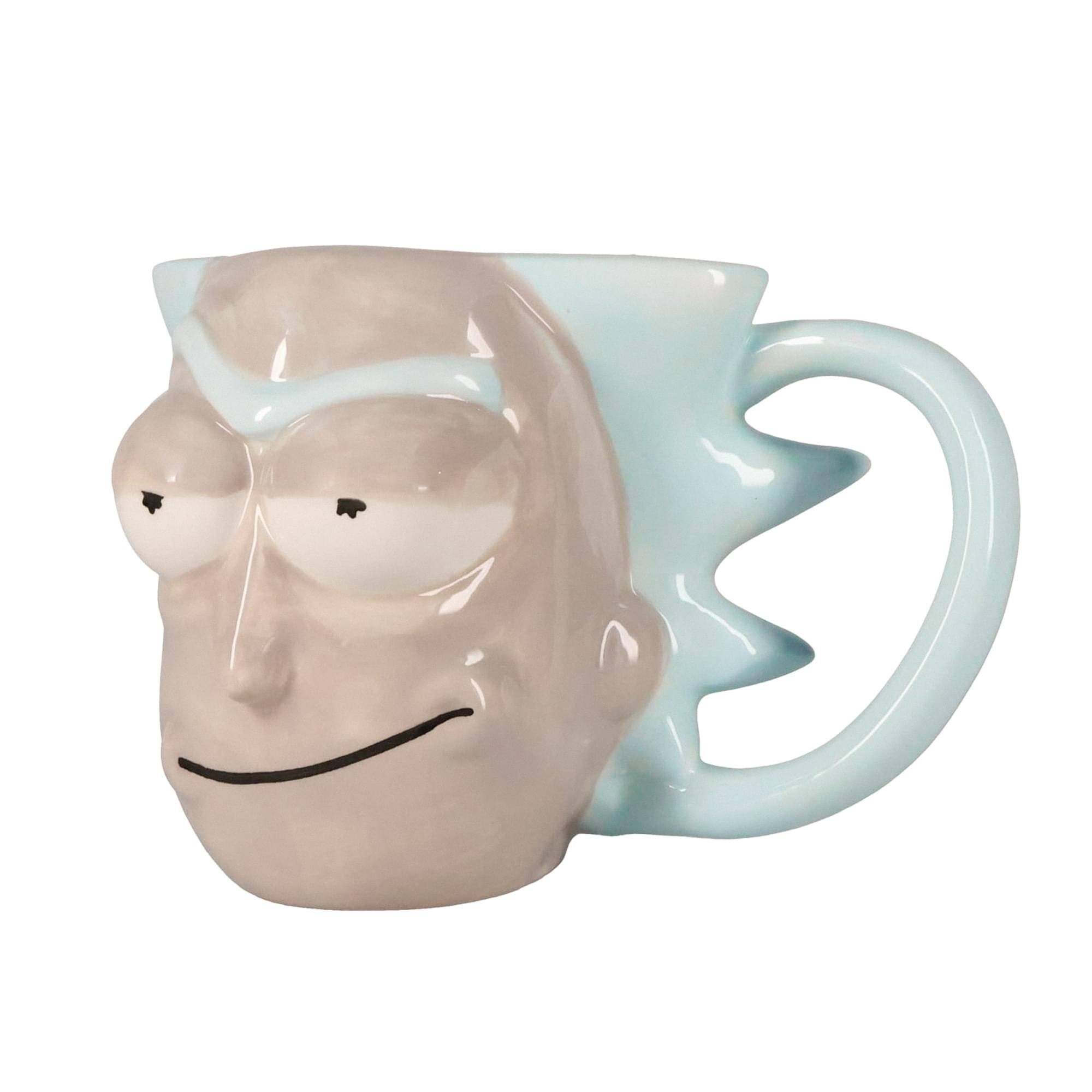 Alt View 1. Silver Buffalo - Rick and Morty Rick Sanchez Face 3D Sculpted Ceramic Mug | Holds 20 Ounces - White.