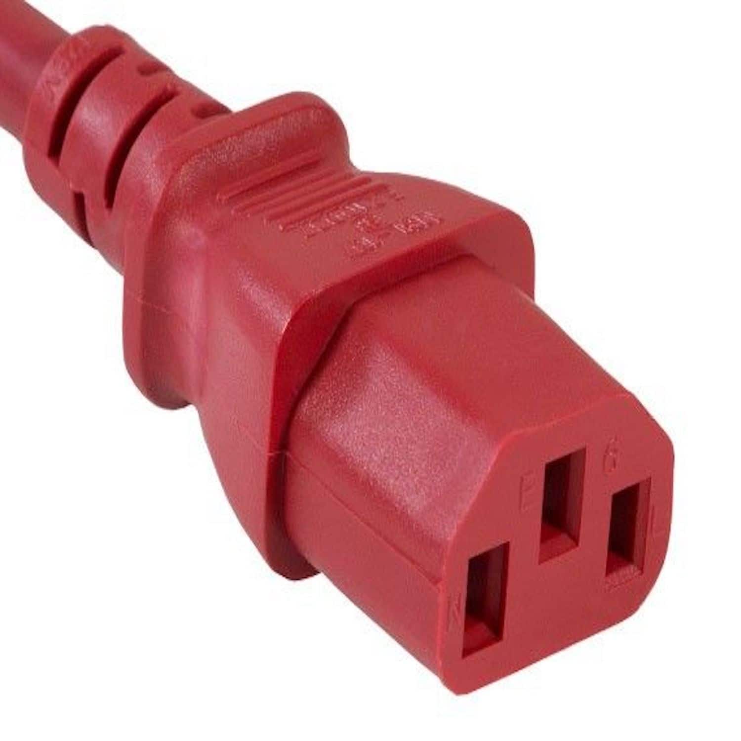 Sanoxy - Cables and Adapters; 6ft 18 AWG Universal Power Cord (IEC320 C13 to NEMA 5-15P) - Red