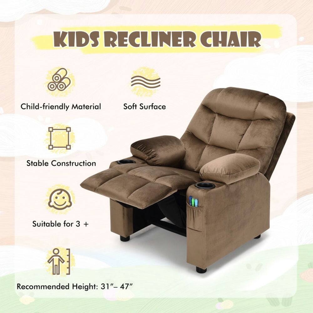 KIDS RECLINER CHAIR

- Child-friendly Material
- Soft Surface
- Stable Construction
- Suitable for 3+
- Recommended Height: 31" - 47"