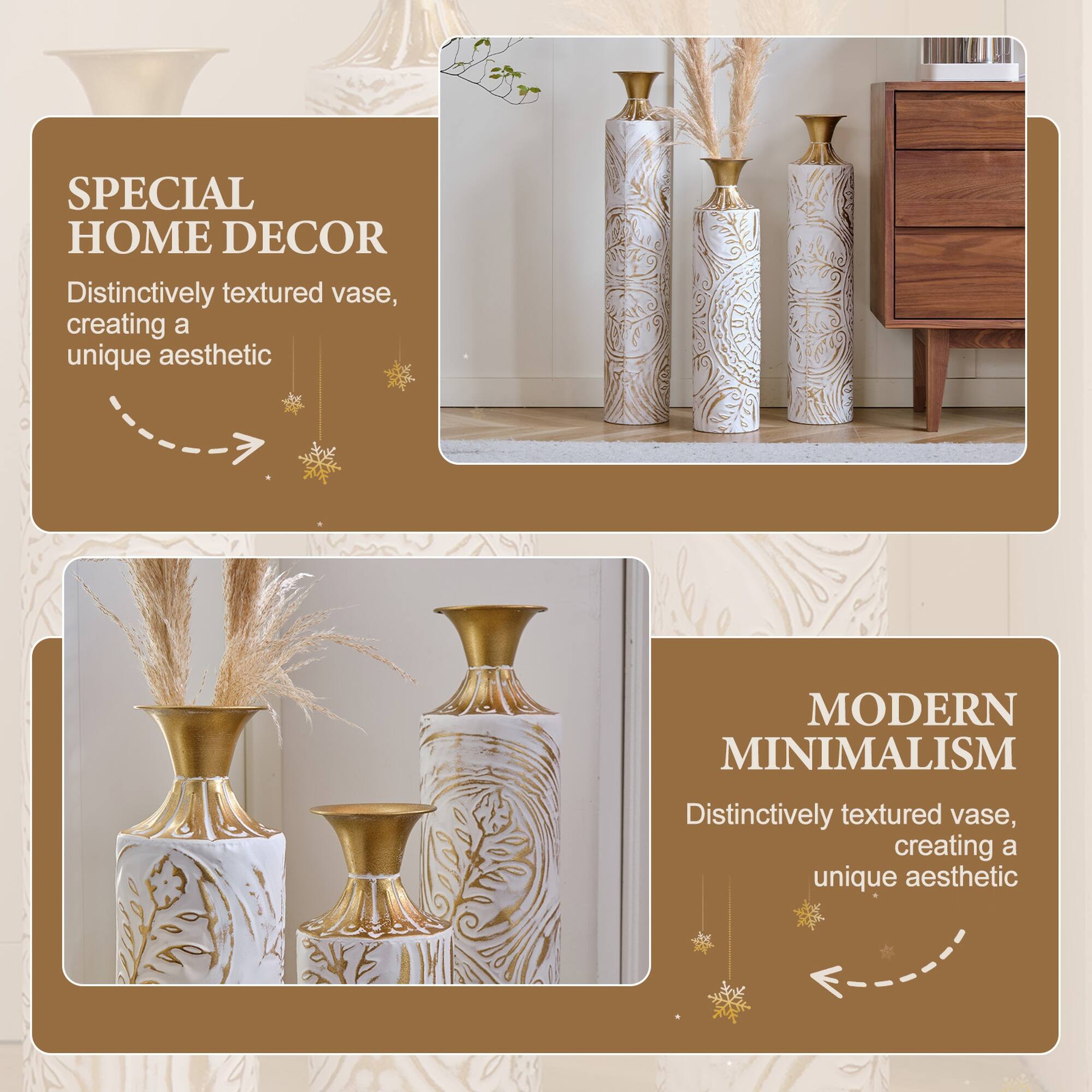 SPECIAL HOME DECOR  
Distinctively textured vase, creating a unique aesthetic  

MODERN MINIMALISM  
Distinctively textured vase, creating a unique aesthetic
