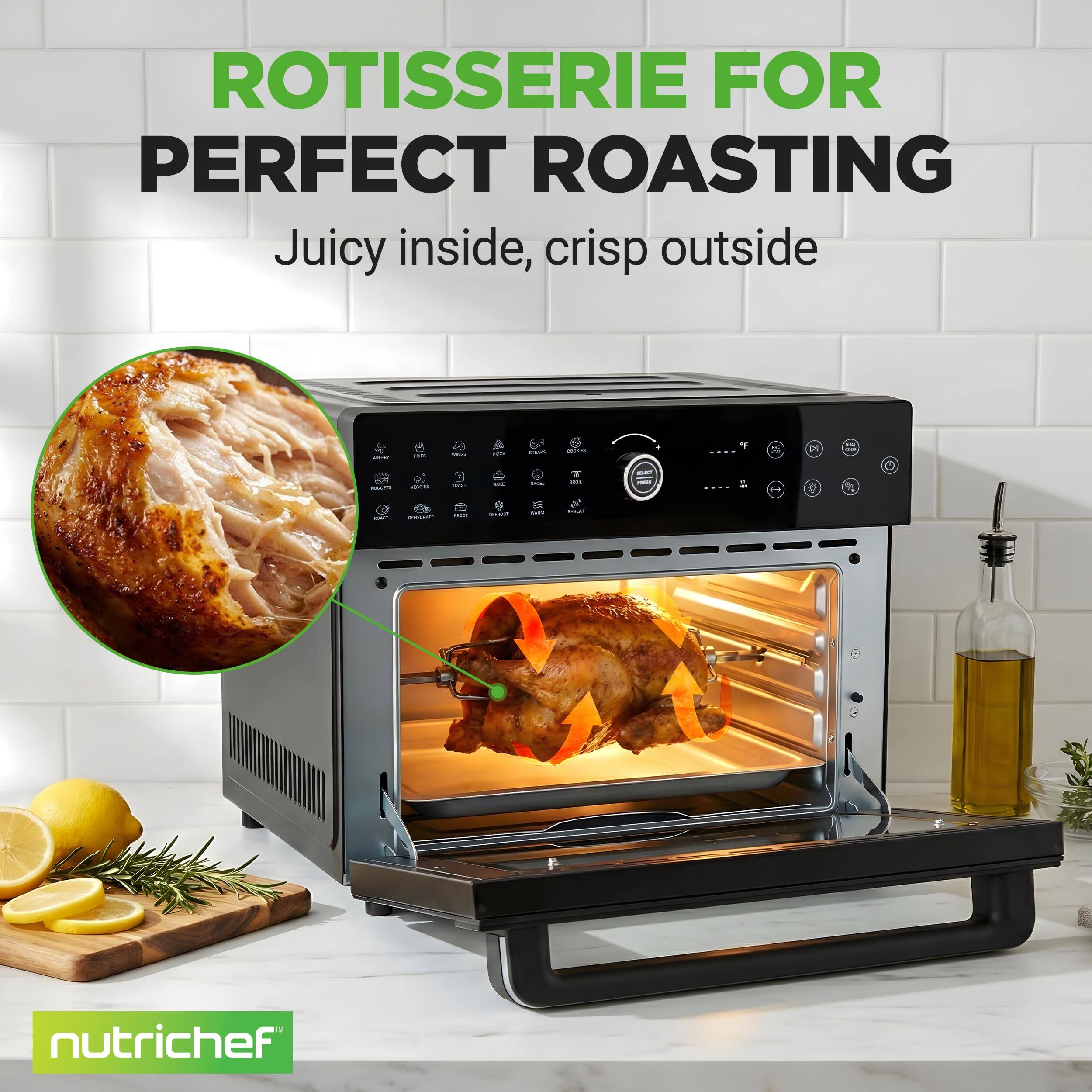 ROTISSERIE FOR PERFECT ROASTING  
Juicy inside, crisp outside  

nutrichef