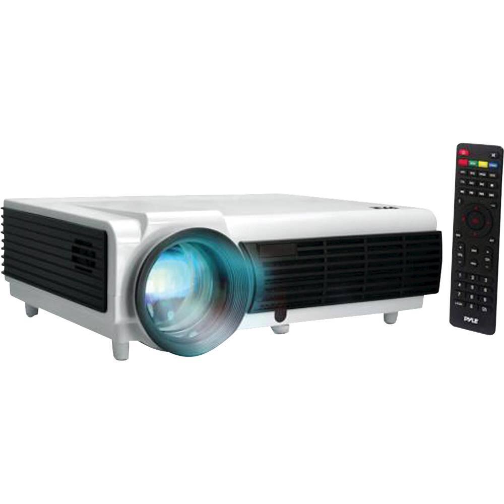 Best Buy: PyleHome LCD Projector Silver/White PRJD903