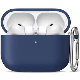 Entronix - Case Compatible with AirPods Pro 3rd Gen - Soft-Touch Liquid Silicone - Navy Blue