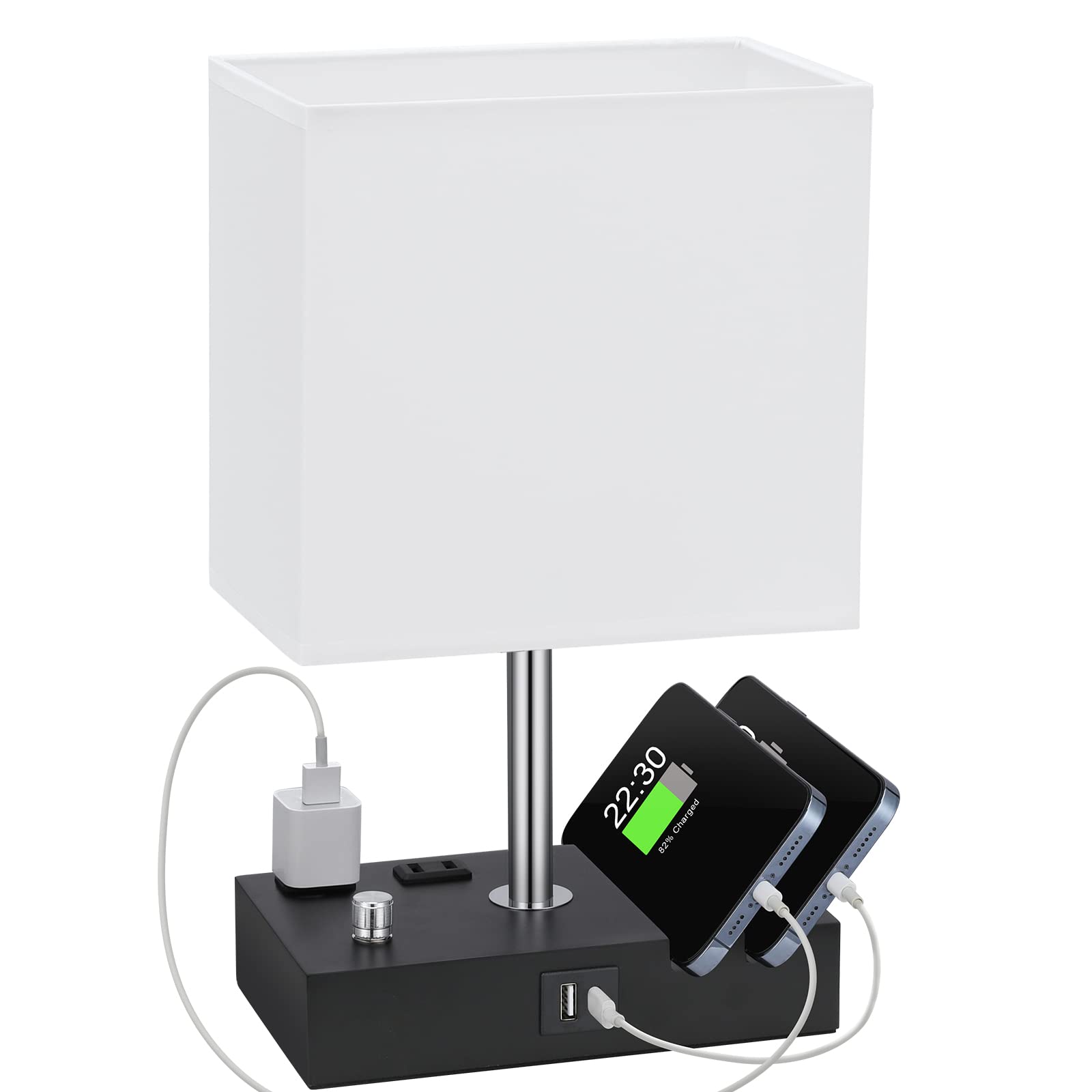 White with Knob Switch 1 Pack