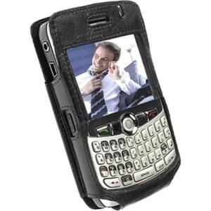 Right View. Technocel - Leather Carrying Case For BlackBerry 8300 - Black.