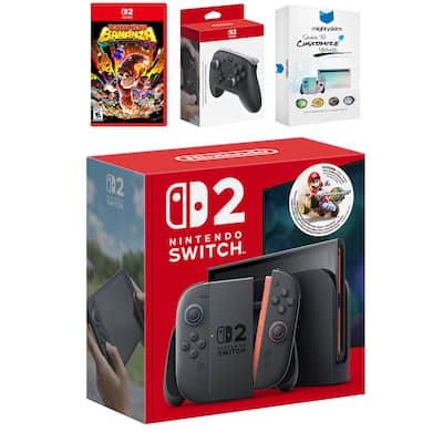 Switch 2 + Mario Kart World Bundle with Donkey Kong Bonanza, Pro Switch 2 + Mario Kart World Bundle with Donkey Kong Bonanza, Pro