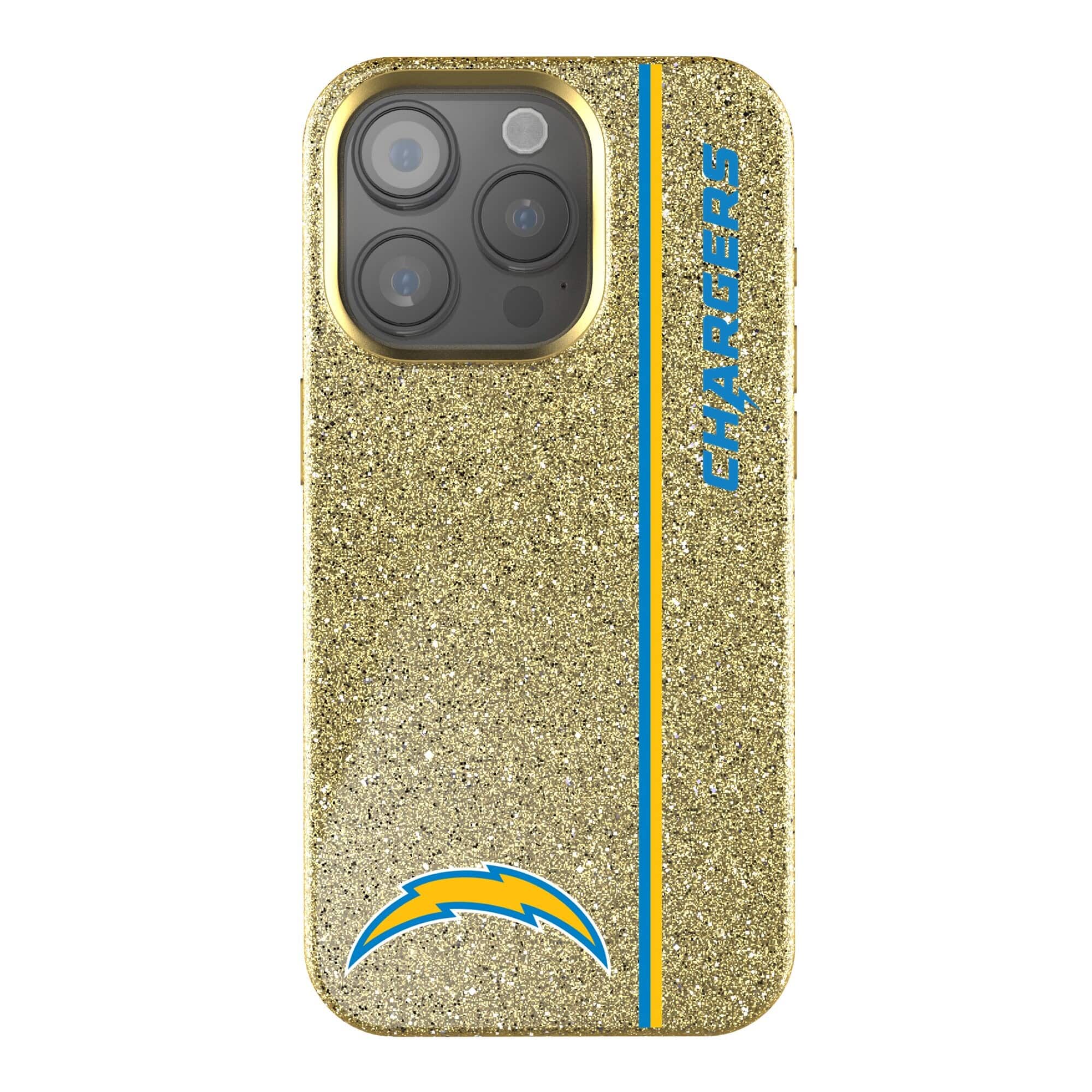 Keyscaper - NFL - Los Angeles Chargers iPhone Bling Case - 14 Pro Max - Gold