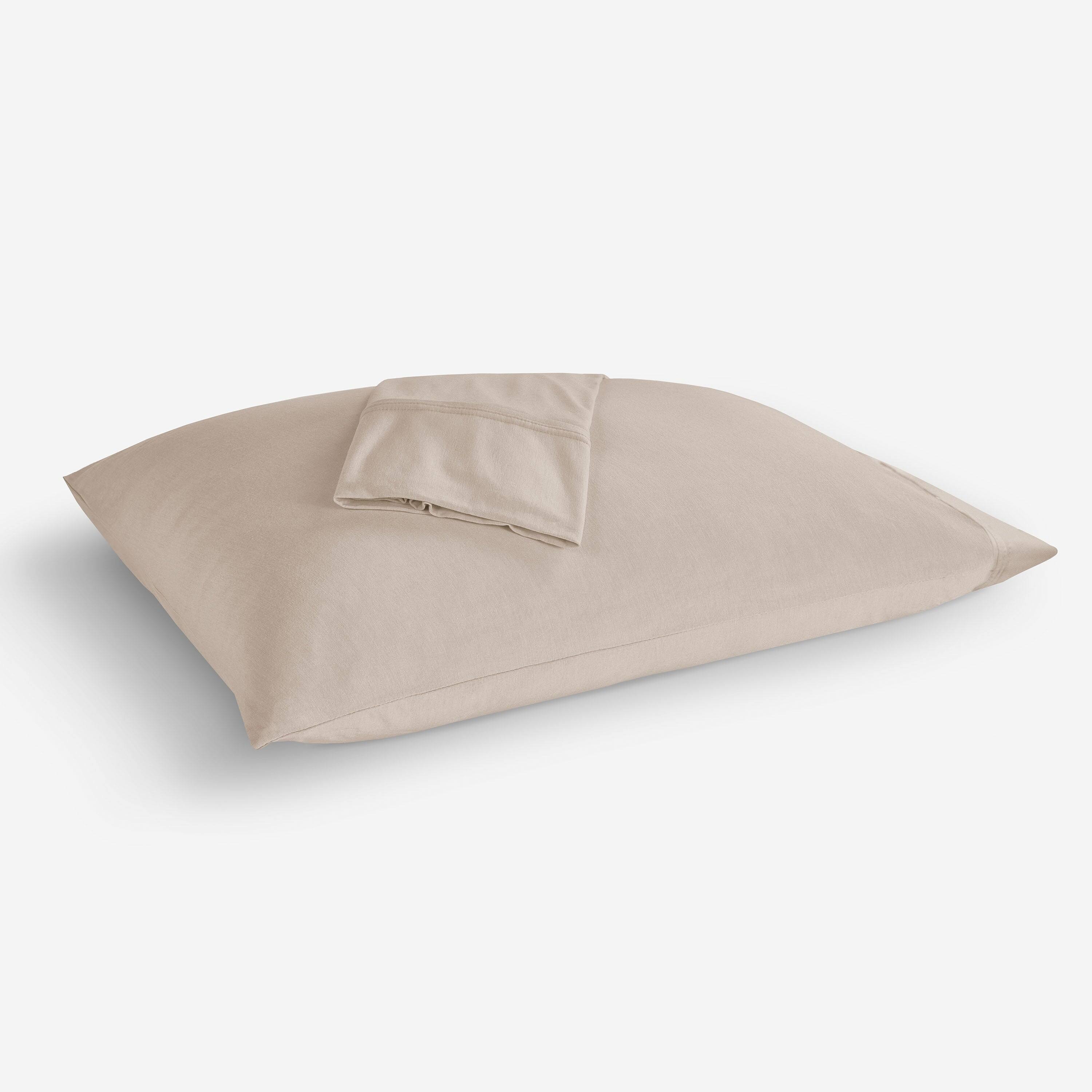 Alt View 2. Bedgear - Hyper-Wool Flannel Pillowcase Set - Medium Beige, Queen - medium-beige.