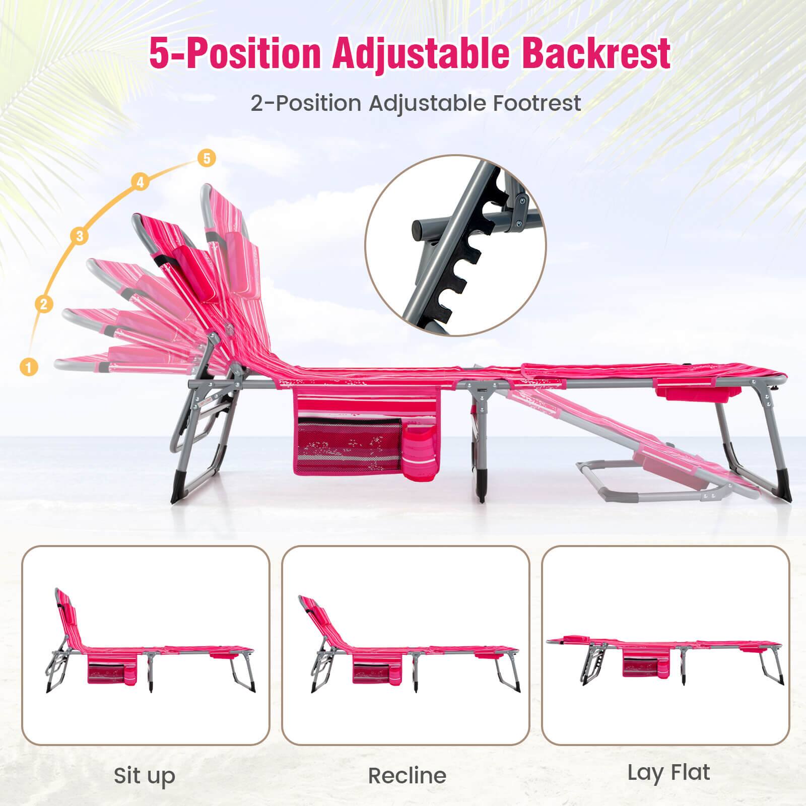 5-Position Adjustable Backrest  
2-Position Adjustable Footrest  

5  
4  
3  
2  
1  

Sit up  
Recline  
Lay Flat