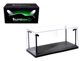 Collectible Display Show Case with LED Lights and Black Base for 1/24 1/18 Models by Illumibox - Black/Clear