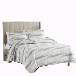 RT Designers Collection - Bonaire Tan Marble 3-Pieces Pinsonic Quilt Set King - Beige