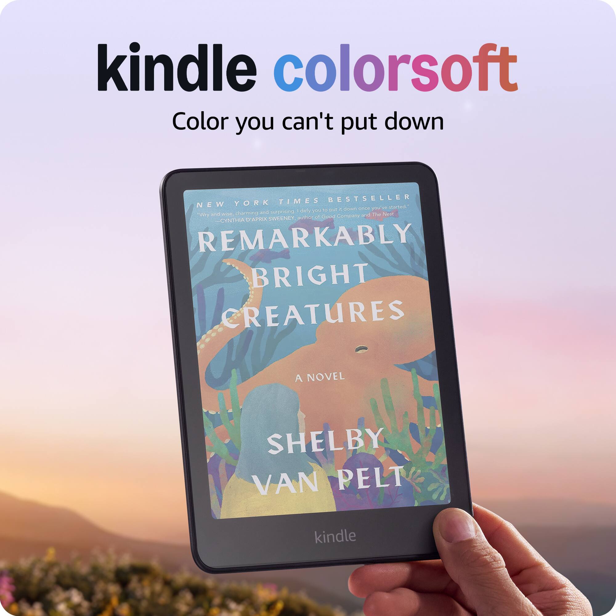 kindle colorsoft Color you can't put down
NEW YORK TIMES BESTSELLER
"Why I love DAPRIX SWEENEY, author of Good Company and The Nest"
REMARKABLY BRIGHT CREATURES
A NOVEL
SHELBY VAN PELT
kindle
