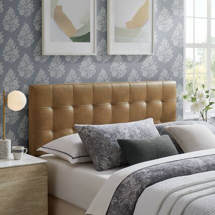 Front. Modway - Lily Upholstered Vinyl Headboard by Modway - Toast.