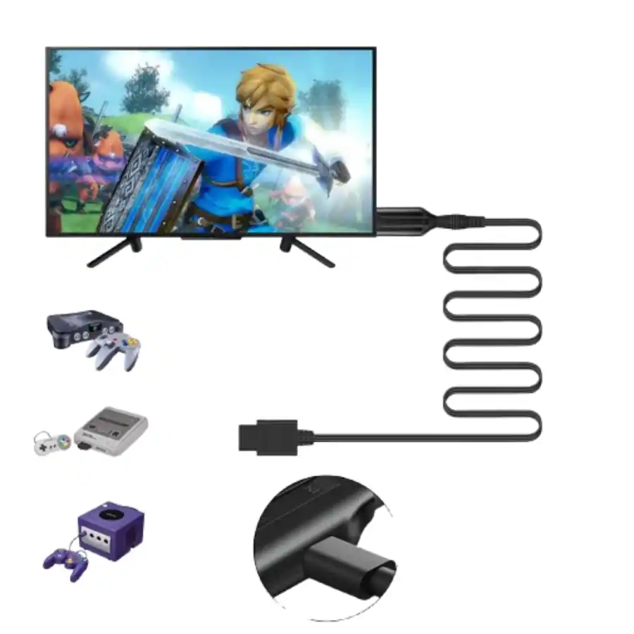 Stock Preferred N64 to HDMI Converter Adapter for Nintendo Black