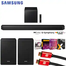 Samsung - 5.1.2 ch. Q-series Dolby Atmos Soundbar System 2026 w/ Wireless Rear Speaker Kit