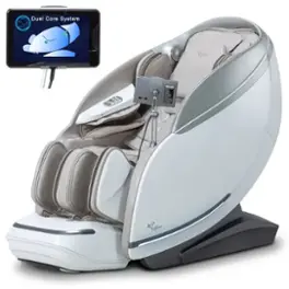 Alfine - A688 Heaven Duet Massage Chair 4Dx3D Dual-Mechanism Zero Gravity Full Body Relaxation - Beige