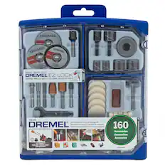 DREMEL EZ LOCK CUTTING WHEELS | MEULES DE COUPE | DISCOS DE CORTE
INCLUDES | COMPREND | INCLUIE
DREMEL EZ LOCK CUTTING WHEELS
METAL
PLASTIC
1 1/2"
All-Purpose Accessory Storage Kit
Necessaire universel pour le rangement des accessoires
Kit de almacenamiento de accesorios de uso general
EZ TWIST™ NOSE CAP | POINTE AVANT | TAPA DE PUNTA
160 Accessories | Accessoires | Accesorios
710-08
2610029571
2610029569