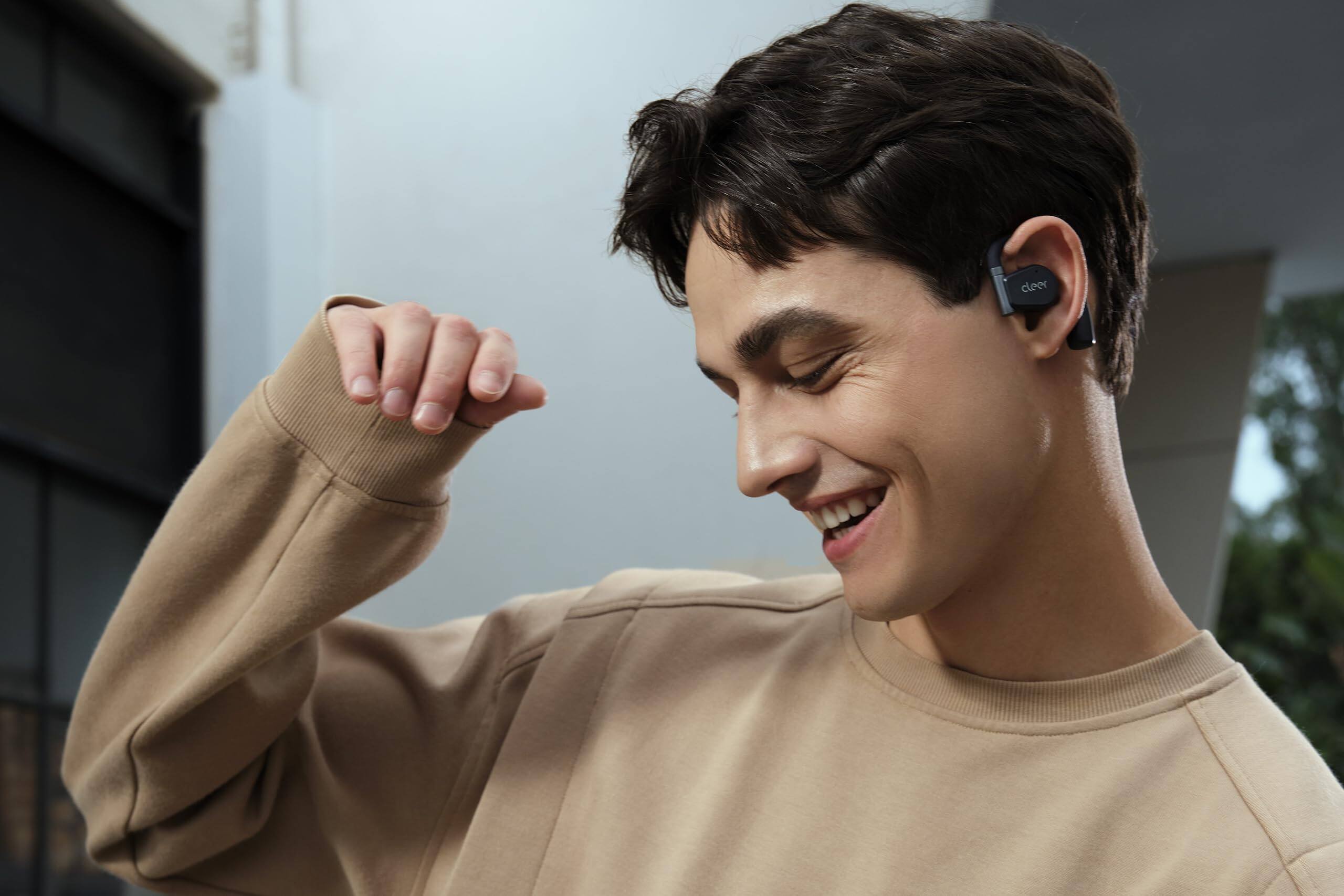 Alt View 8. Cleer - Cleer ARC II Open-Ear Wireless Headphones – Snapdragon Sound, 35Hr Playtime, IPX5, Clear Calls, Blue - Blue.