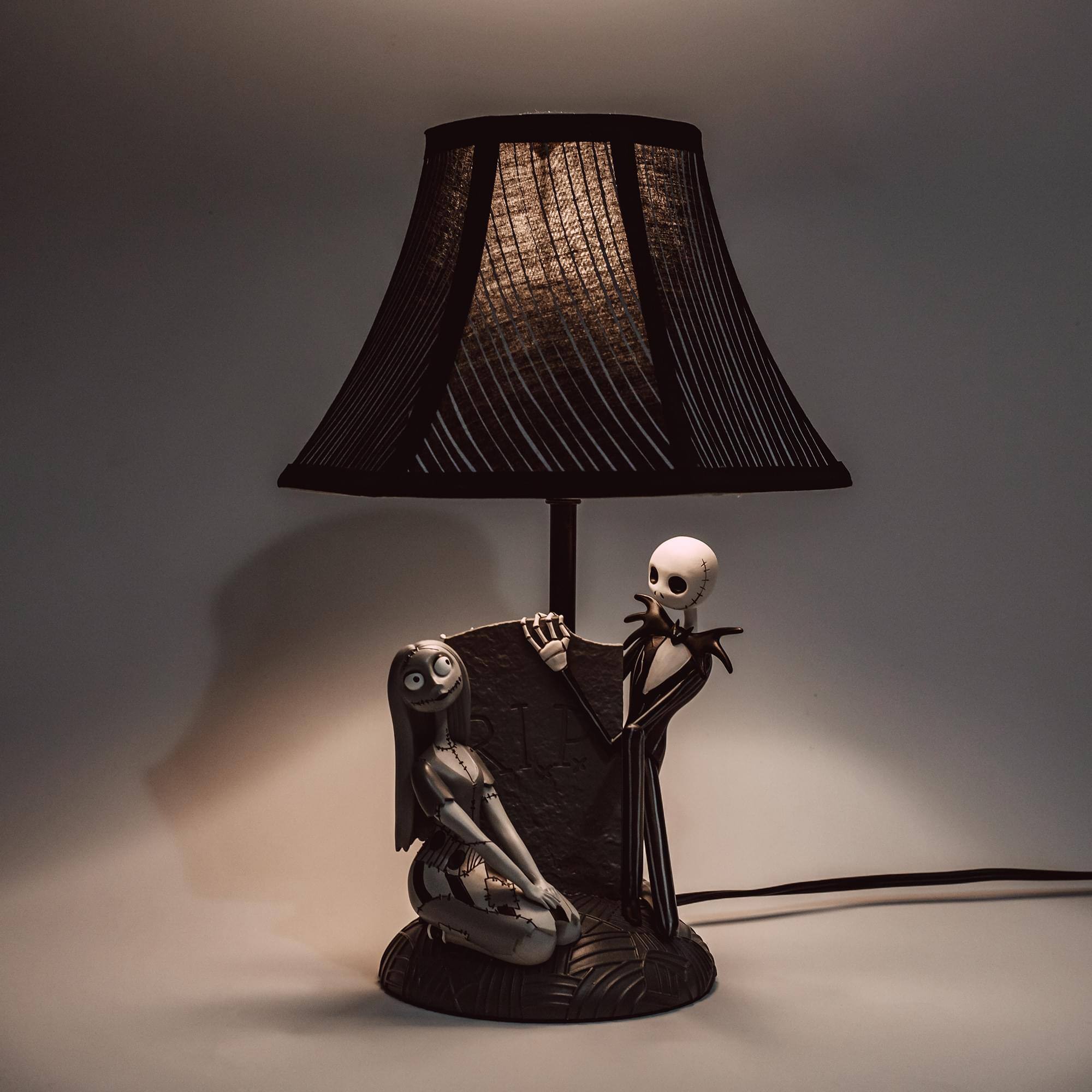 Alt View 10. Disney - Tim Burton's The Nightmare Before Christmas Jack And Sally 15 Inch Table Lamp - Black/White.
