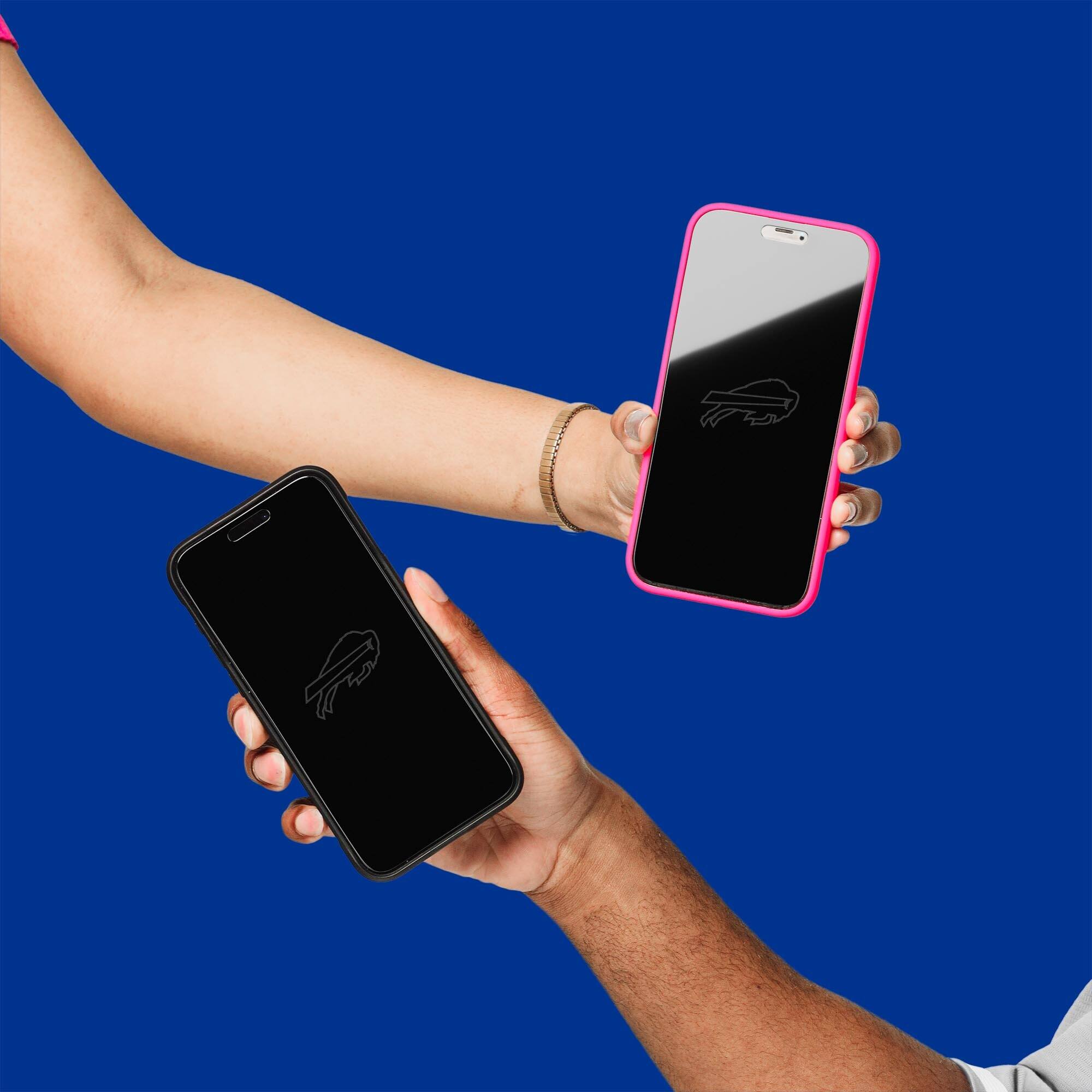 Alt View 3. Screen Skinz - Buffalo Bills iPhone Privacy Glass Screen Protector - 13 Pro Max/14 Plus - Multicolor.