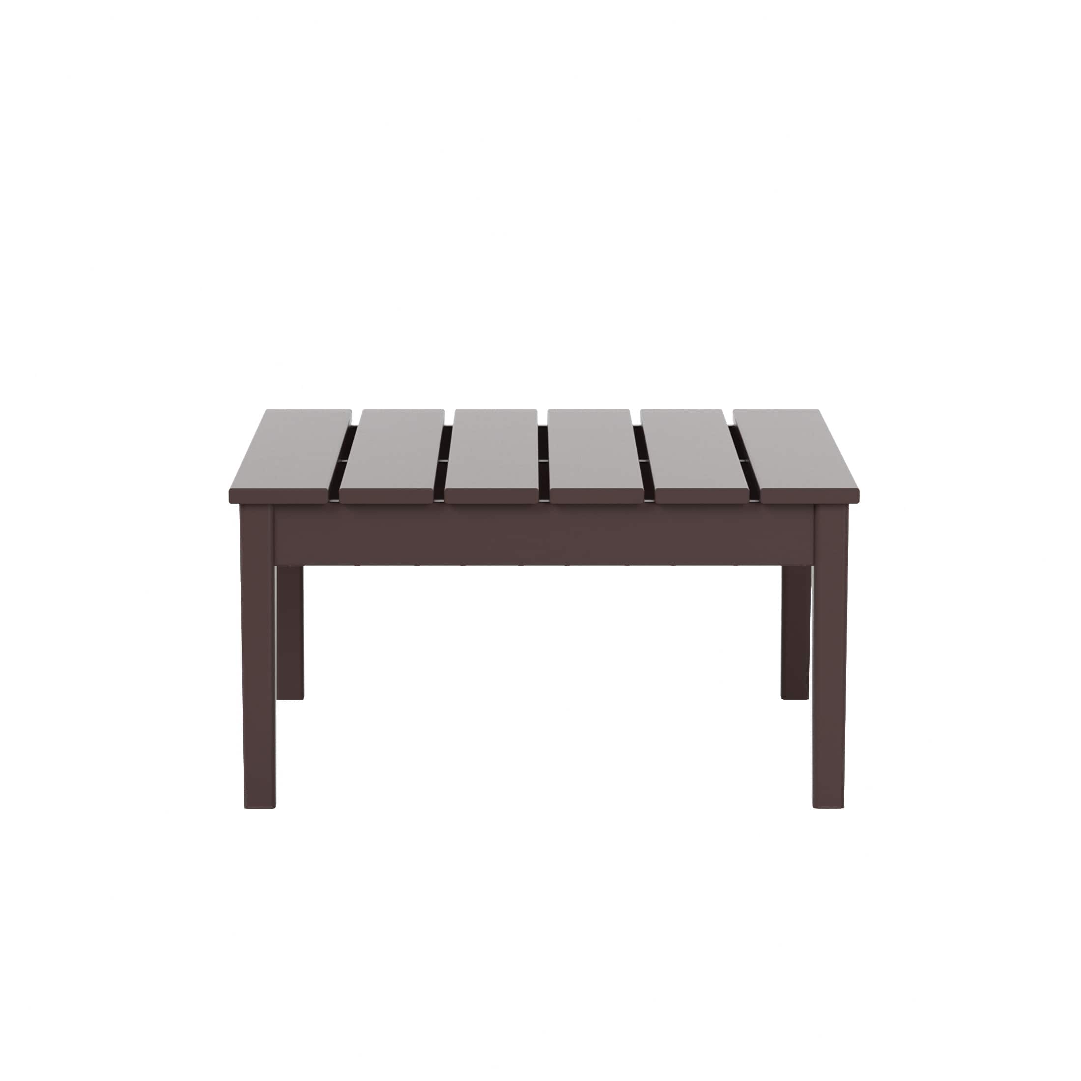 WestinTrends - Ashore Outdoor Patio Modern Adirondack Conversation Table - Dark Brown price history on PriceWatchPro