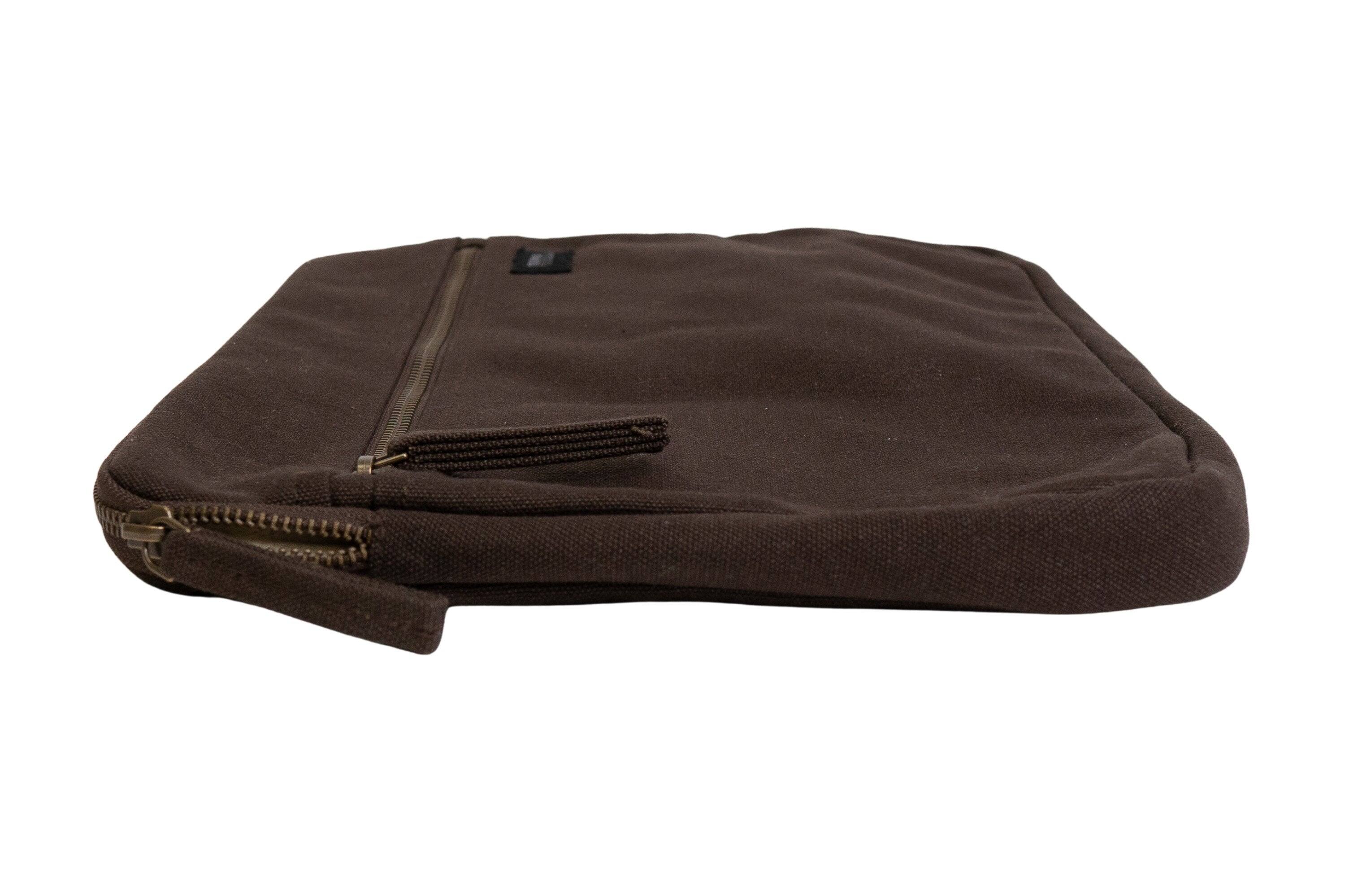 Alt View 3. Terra Thread - Organic Cotton Laptop Sleeve 13 inches - Chestnut Brown.