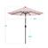The dimensions of the umbrella are:
- Diameter: 10 feet
- Height: 8 feet
- Shaft width: 40 inches