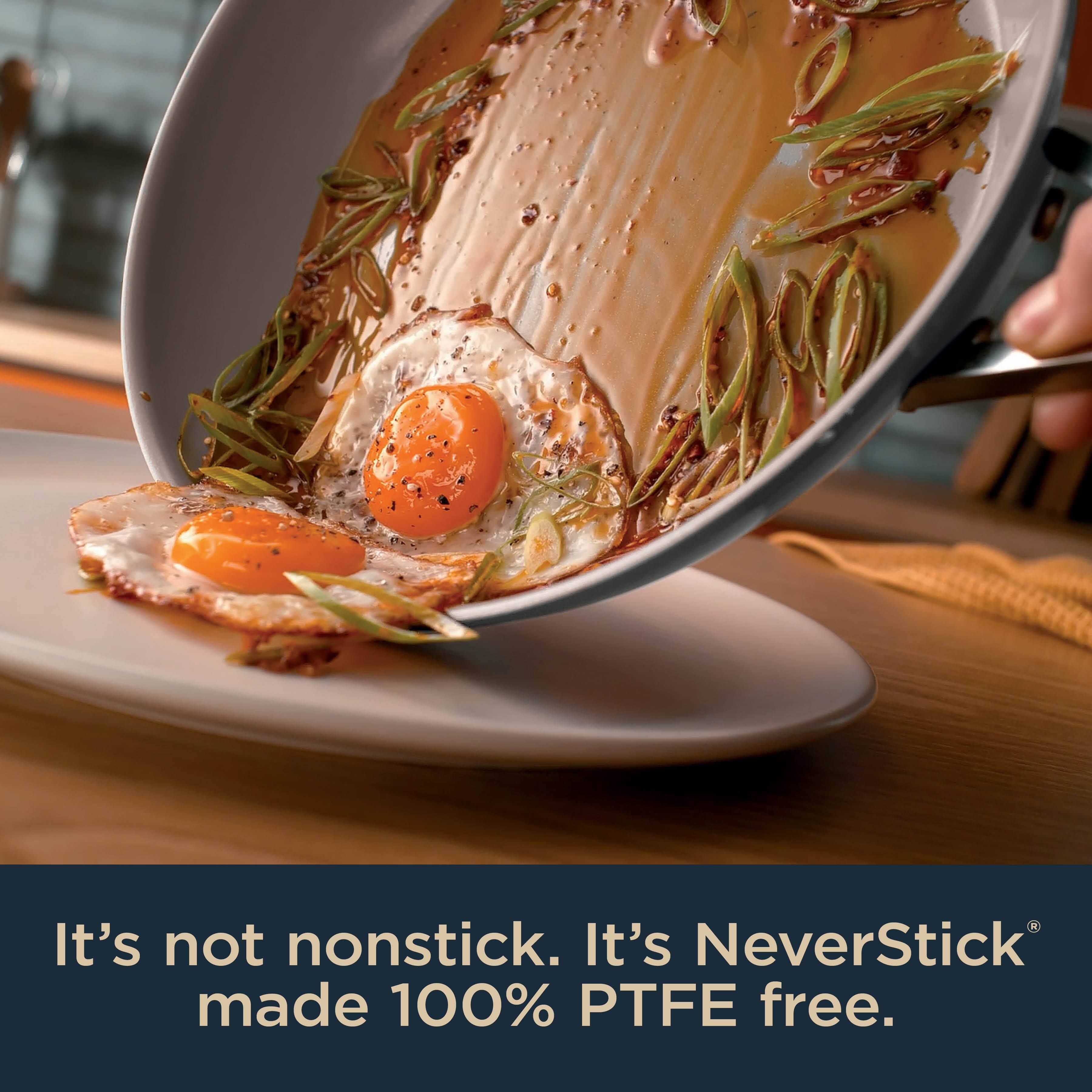 It's not nonstick. It's NeverStick® made 100% PTFE free.