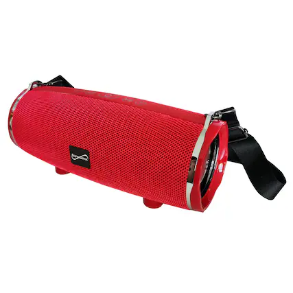 Front. Supersonic - SuperSonic Portable Lightweight Bluetooth Speaker in Red.