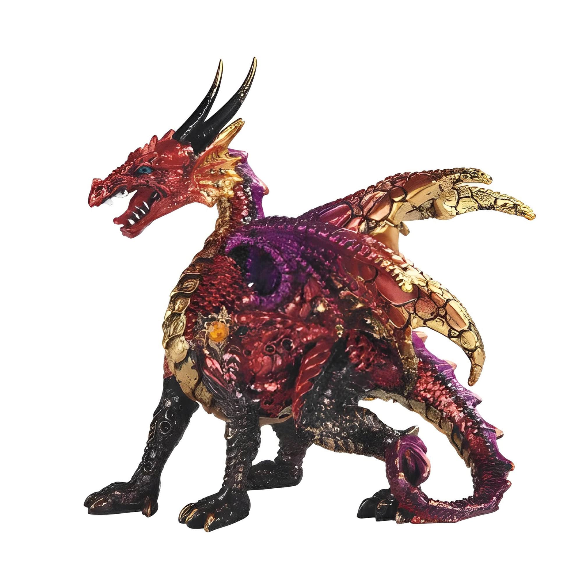 FC Design - 5"W Volcano Dragon Figurine Statue Computer Desk Tabletop Medieval Gaming Home Decor Gift - Multi-Color