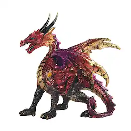 FC Design - 5"W Volcano Dragon Figurine Statue Computer Desk Tabletop Medieval Gaming Home Decor Gift - Multi-Color