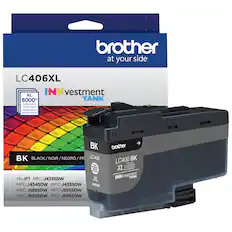 brother
at your side
LC406XL
XL INKvestment TANK
6000* page yield
rendement
rendimiento
rendimento
BK BLACK / NOIR / NEGRO / PR
HL-JF1 MFC-J4335DW
MFC-J4345DW MFC-J4535DW
MFC-J5855DW MFC-J5955DW
MFC-J6555DW MFC-J6955DW
LC406 BK
XL
INKvestment TANK
BK
LC406
XL
*Approx. page yield based on ISO/IEC 24711. Actual yield may vary.