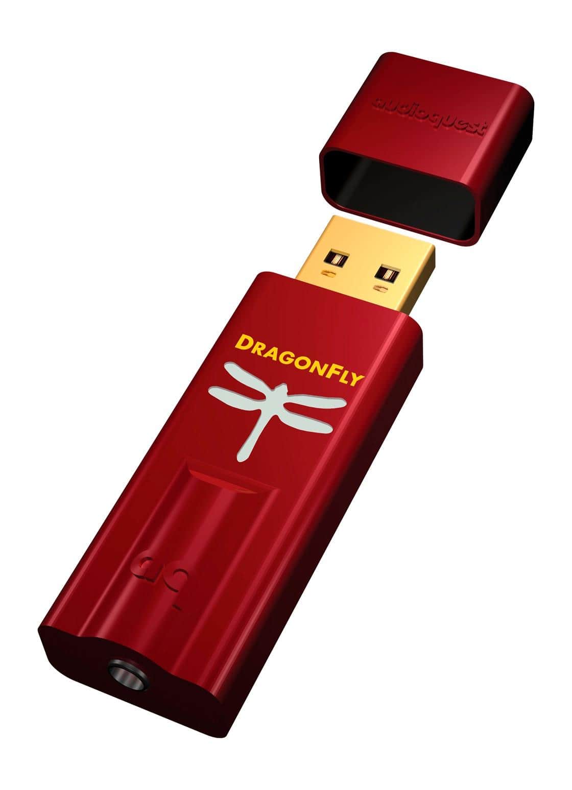 Alt View 12. AudioQuest - DragonFly USB DAC and Headphone Amp - Red.
