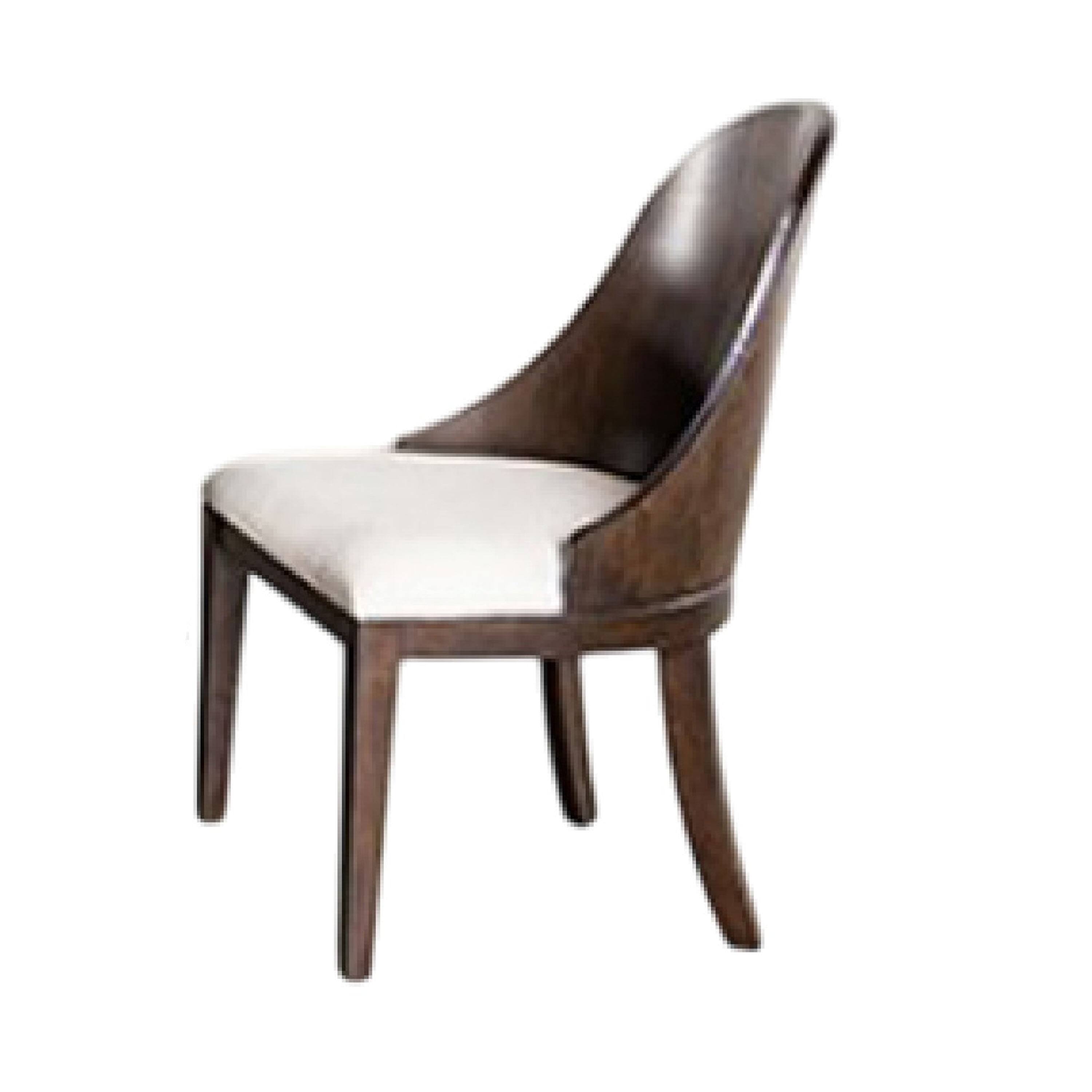 Alt View 3. Manhattan Lane - Mordy 7pc Dining Table Set, 72-90 Inch Expandable Leaf, 6 Chairs - Dark Walnut Brown, Off-White.