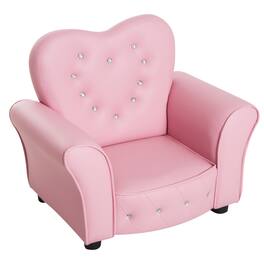 Qaba - Kids Sofa Toddler Tufted Upholstered Sofa Chair Princess Couch Furniture with Diamond Decoration for Preschool Child - Pink