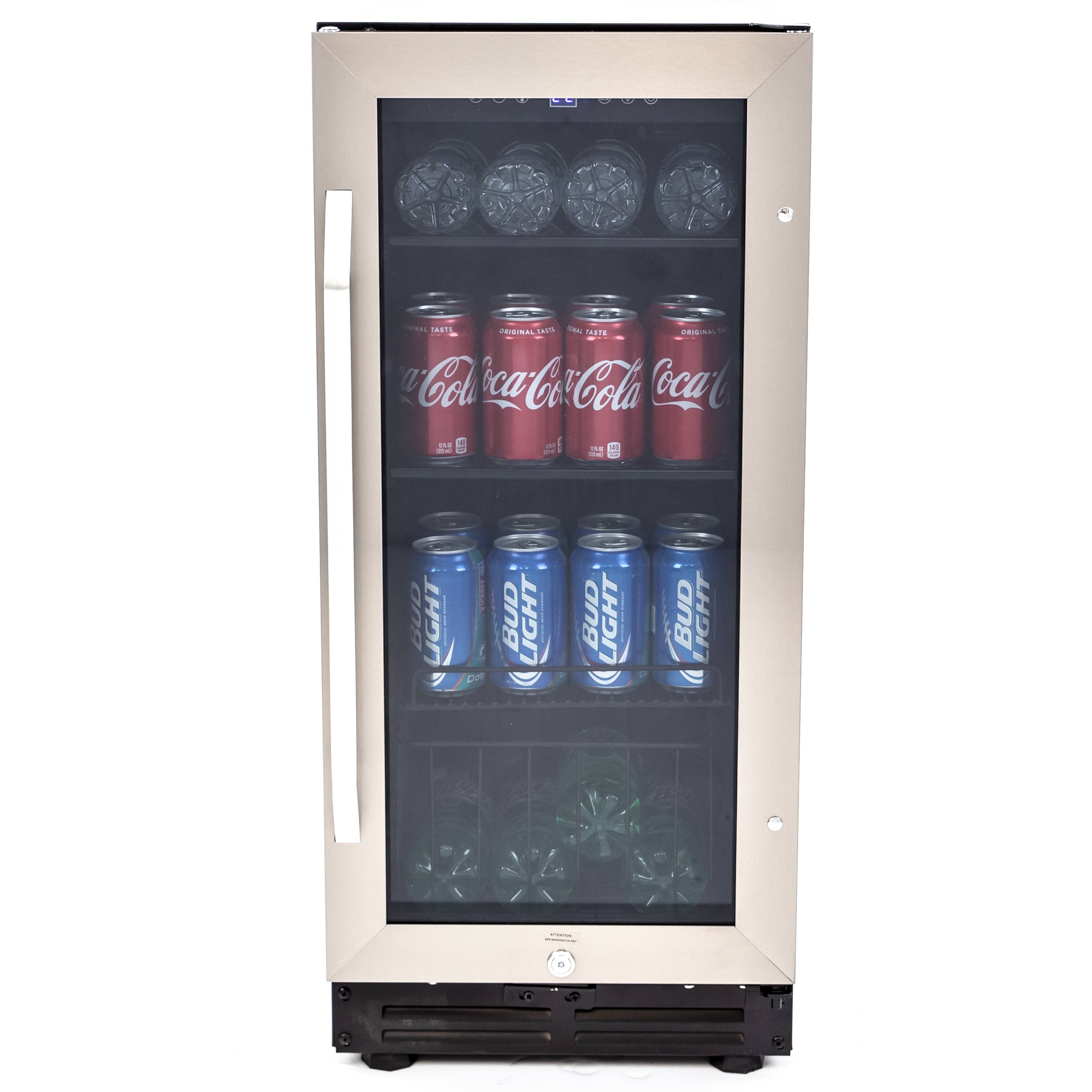 Avanti - Beverage Center, 72 Can Capacity - Stainless Steel with Black Cabinet - Front_Zoom