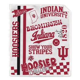 Pegasus - Indiana Hoosiers 60" x 70" Loco Fan Ultra Cozy Sherpa Blanket - Multicolor