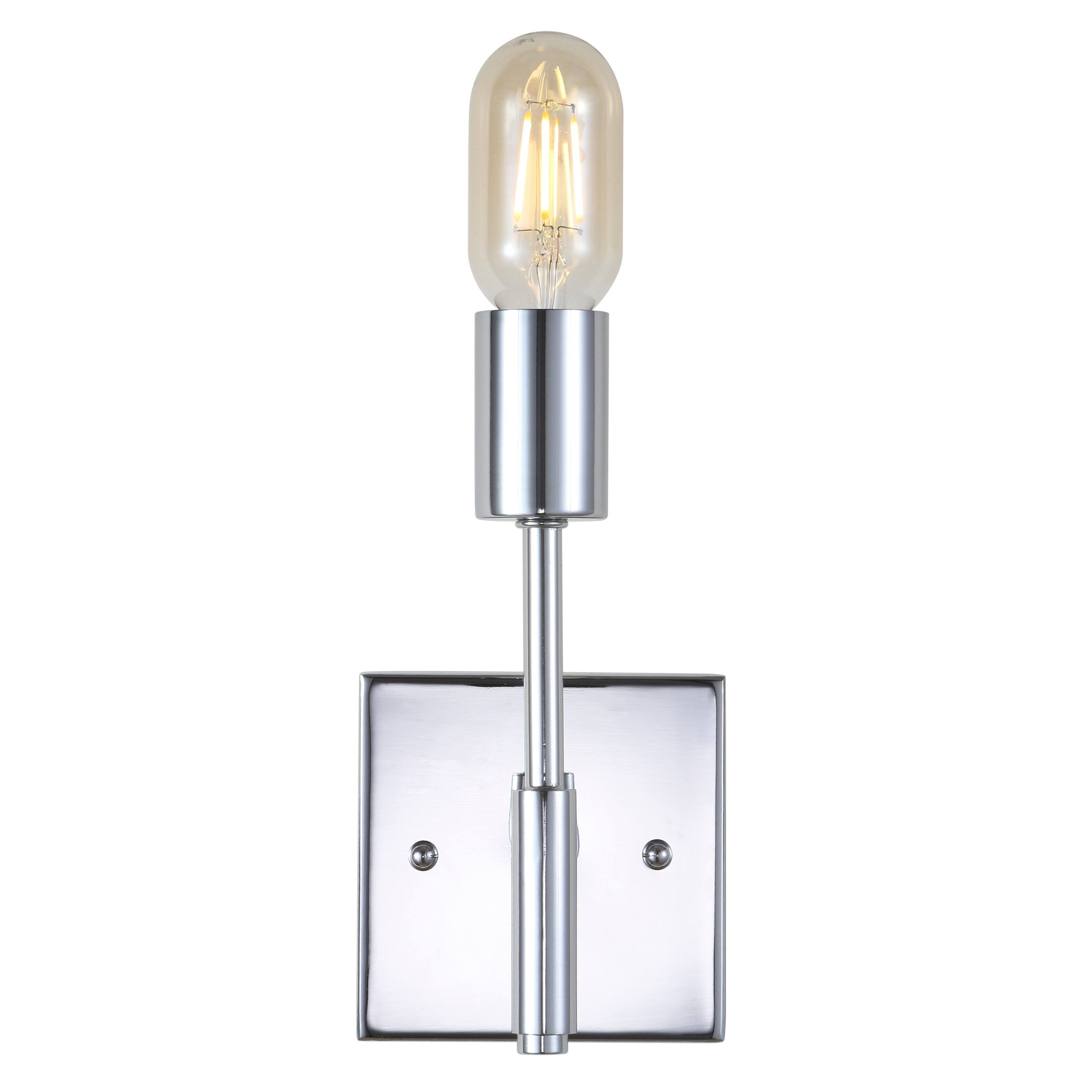 Alt View 7. Jonathan Y - Turing 5" 1-Light Metal LED Wall Sconce, Chrome - Chrome.