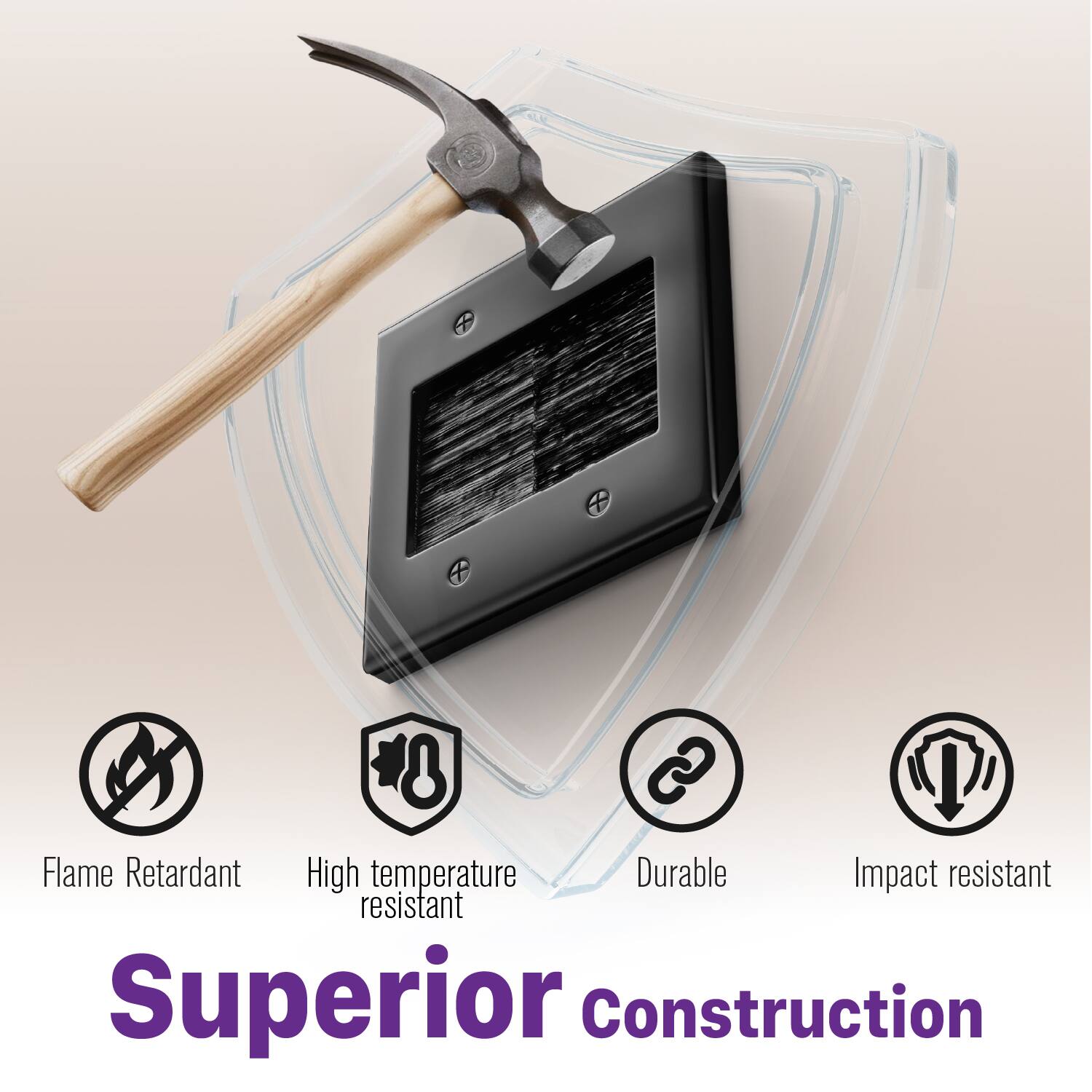 - Flame Retardant
- High temperature resistant
- Durable
- Impact resistant
- Superior Construction