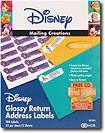 Front Detail. Disney - 260-Count Glossy Return Address Labels.