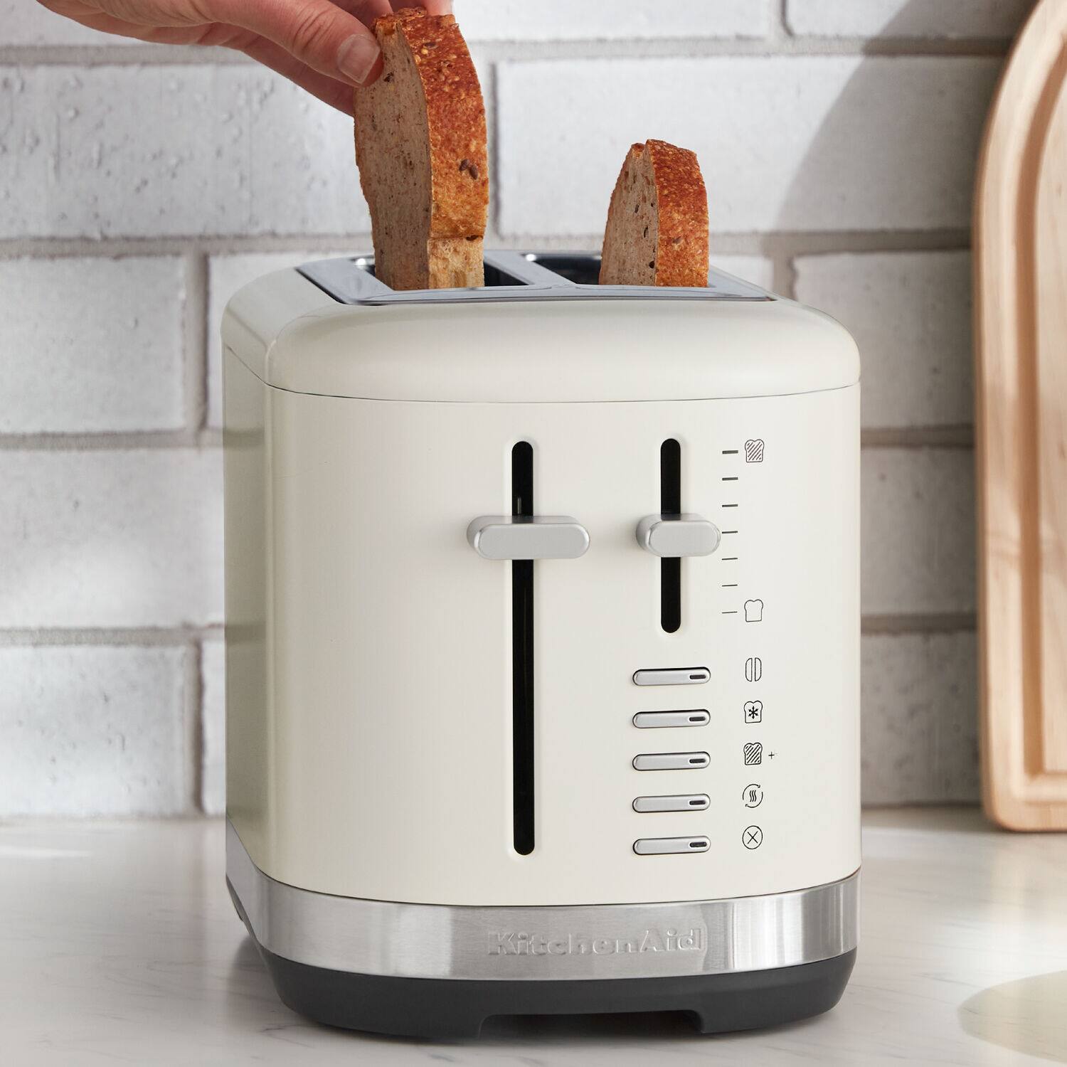 Alt View 3. KitchenAid - 2 Slice Programmable Toaster, 120V, Porcelain White - Porcelain White.