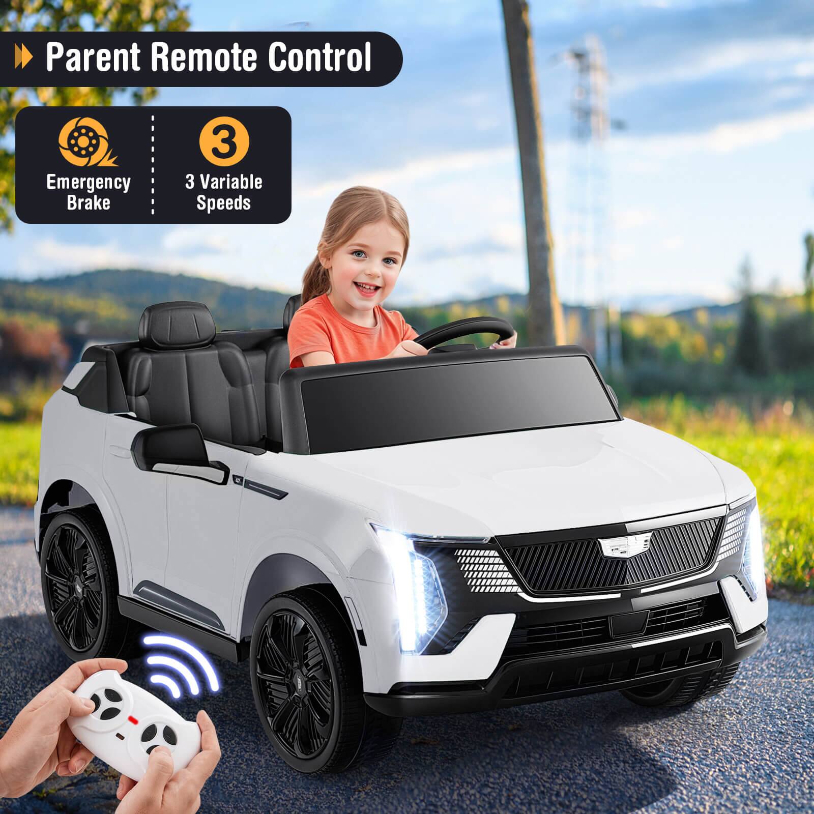 Parent Remote Control

- Emergency Brake
- 3 Variable Speeds