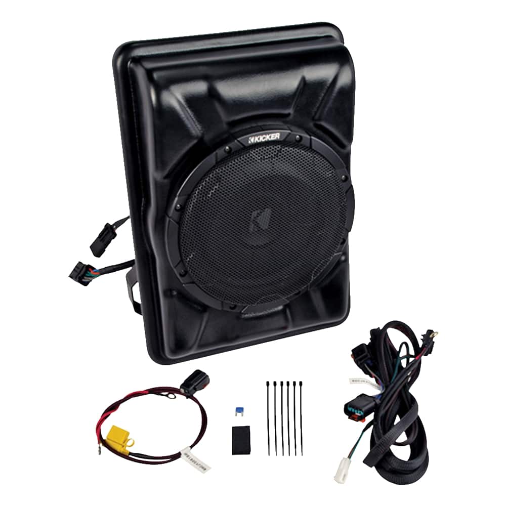 KICKER - VSS PowerStage 200W Class D Bridgeable 4-Channel Amplifier with Powered Subwoofer - Black - Larger Front