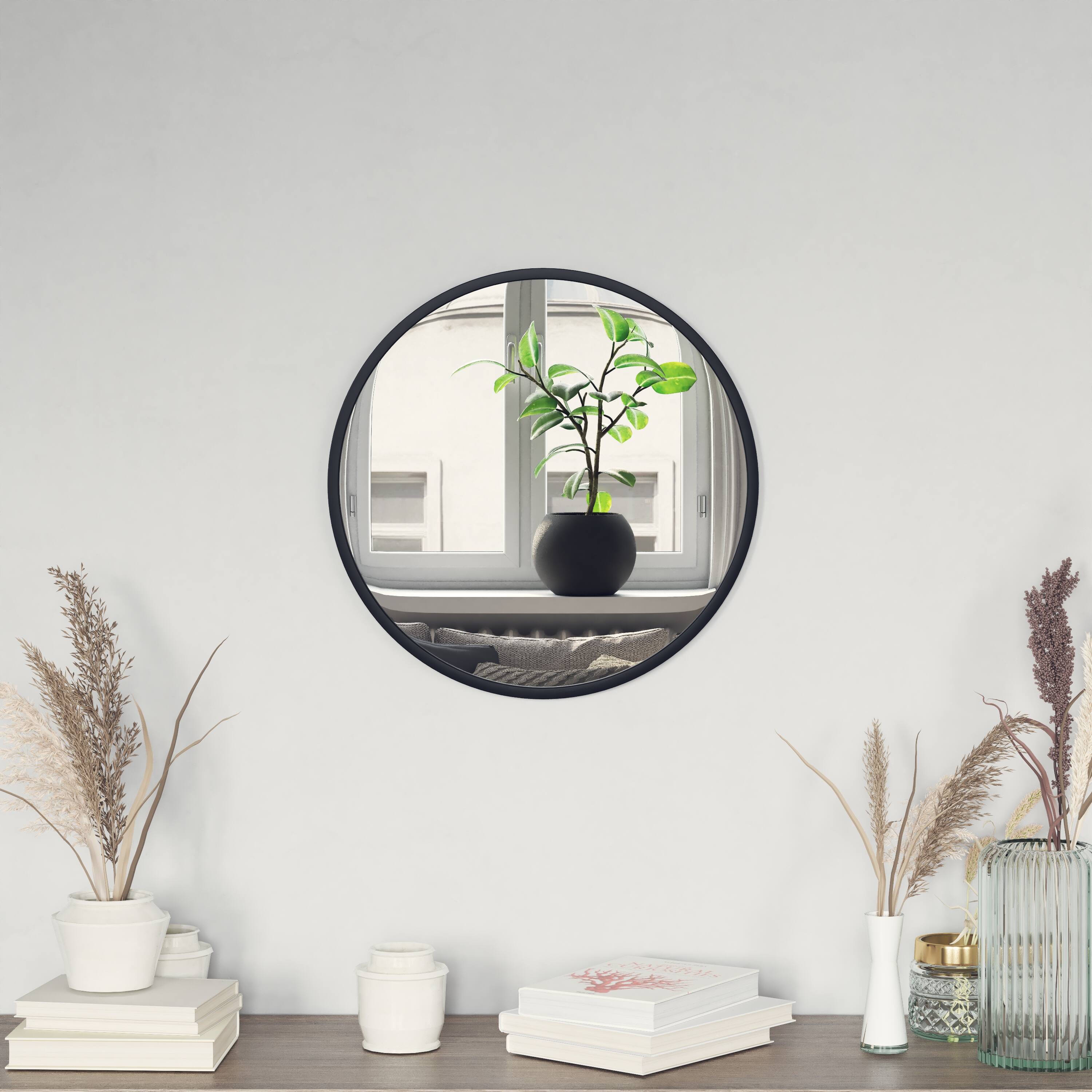 Alt View 4. Emma + Oliver - Mersin Wall Mounted Mirror with Iron Frame, Silver Backing and Shatterproof Glass for Entryways, Bathrooms and More - Black.