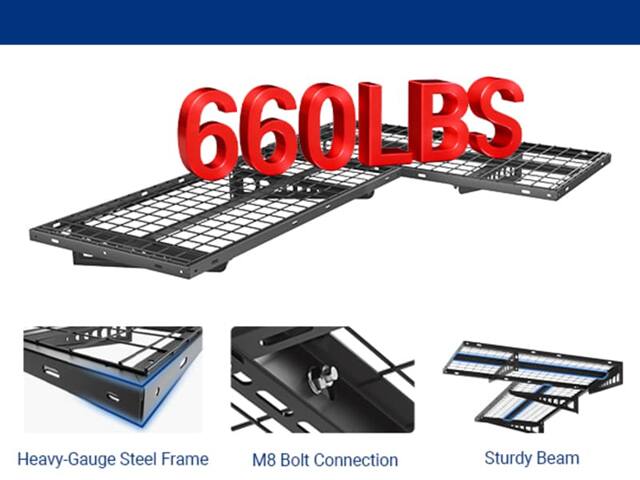 660LBS Heavy-Gauge Steel Frame M8 Bolt Connection Sturdy Beam