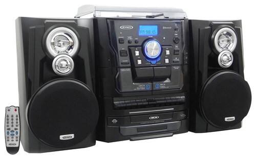 Front. Jensen - 10W RMS 3-Disc Music System - Black.
