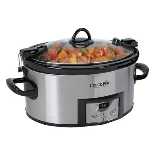 Crock-Pot® - Cook & Carry 6-Quart Slow Cooker - Silver - Angle