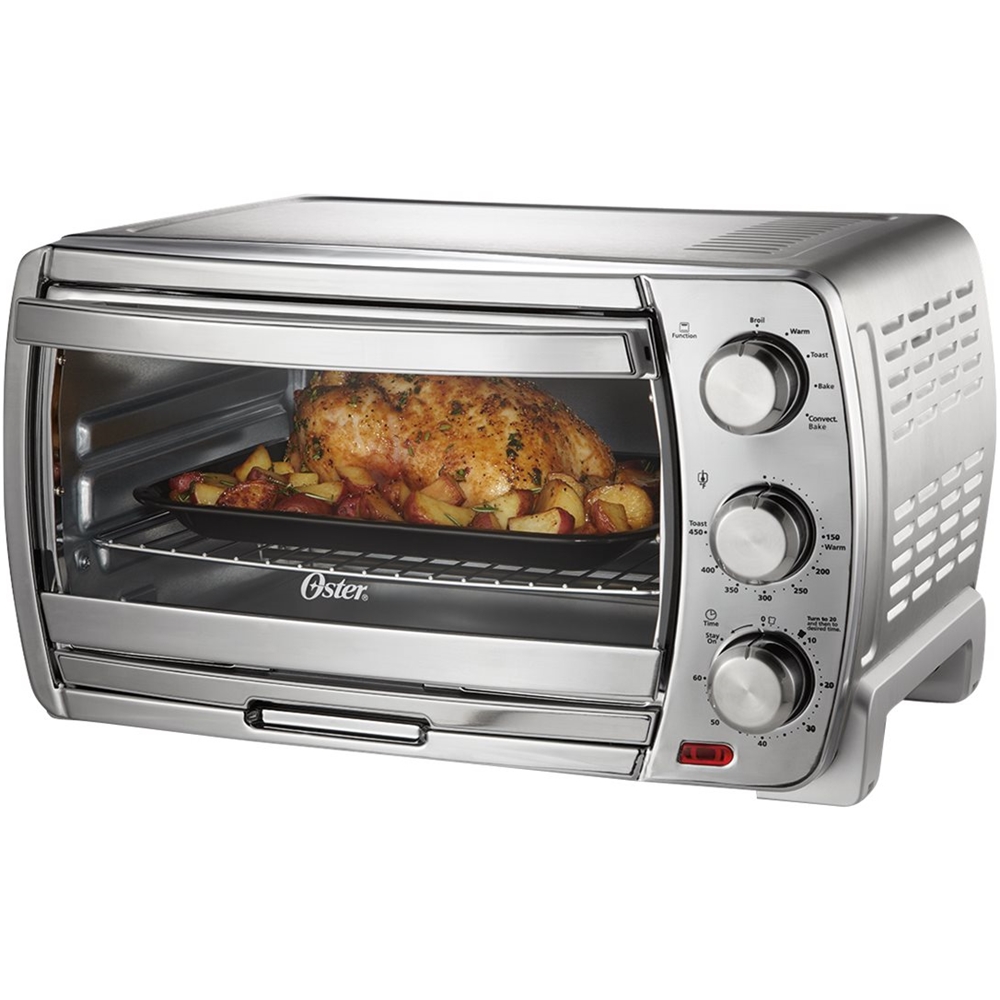 Oster Convection Toaster Pizza Oven Brushed Chrome Tssttvsk01