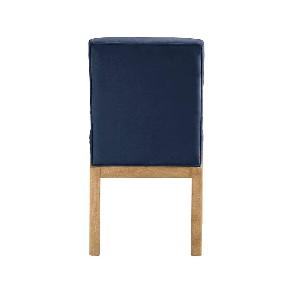 Alt View 3. Meridian Furniture - Evelyn Navy Velvet Dining Chair - Blue.